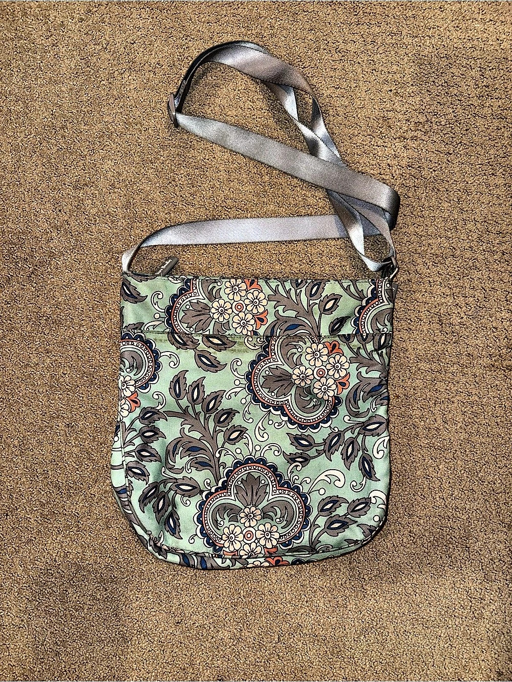Vera Bradley Original Zip Hipster Crossbody Bag Light Teal & Multicolor